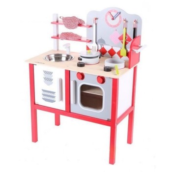 Bucatarie din lemn pentru copii 4201 Ecotoys Bucatarie din lemn pentru copii 4201 Ecotoys