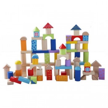 Cuburi din lemn Ecotoys (100 bucati) Cuburi din lemn Ecotoys (100 bucati)