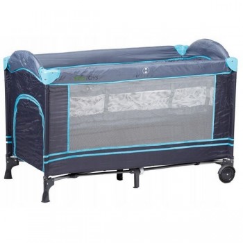 Patut pliabil cu 2 nivele Ecotoys - Bleumarin Patut pliabil cu 2 nivele Ecotoys - Bleumarin