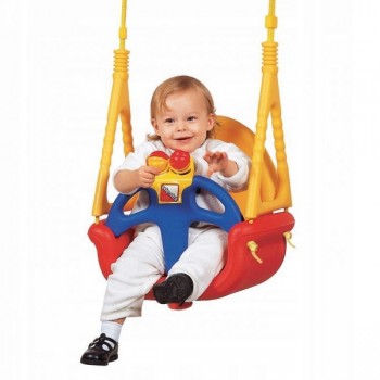 Leagan convertibil 3 în 1 Ecotoys SW-1421 - Rosu cu Galben Leagan convertibil 3 în 1 Ecotoys SW-1421 - Rosu cu Galben