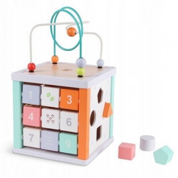 Cub educational din lemn Ecotoys 1031 Cub educational din lemn Ecotoys 1031