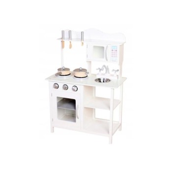 Bucatarie din lemn Ecotoys TK040 white + accesorii bucatarie - Alb Bucatarie din lemn Ecotoys TK040 white + accesorii bucatarie - Alb