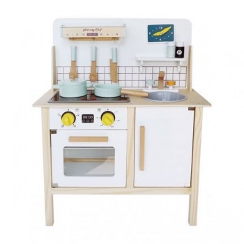 Bucatarie din lemn Ecotoys cu sunete CA12093 Bucatarie din lemn Ecotoys cu sunete CA12093