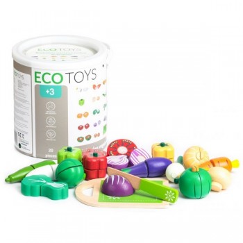 Set legume din lemn Ecotoys 20 buc Set legume din lemn Ecotoys 20 buc