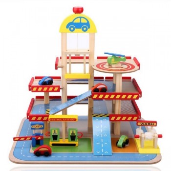 Parcare cu etaje Ecotoys HM013290 din lemn Parcare cu etaje Ecotoys HM013290 din lemn