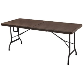 Masa de gradina din polietilena, pliabila, maro, 180 cm MZK-180 Masa de gradina din polietilena, pliabila, maro, 180 cm MZK-180
