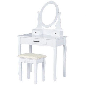 Masa de machiaj cu oglinda ovala, W-HY-018