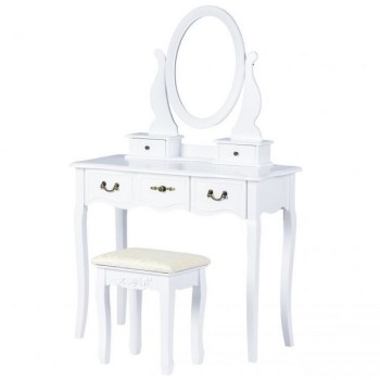 Masa de machiaj cu oglinda ovala, W-HY-100