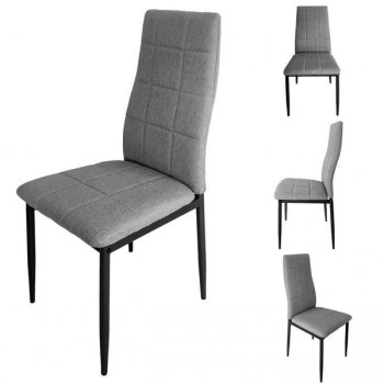 Set 4 scaune living cu design atemporal, gri, F261FP Set 4 scaune living cu design atemporal, gri, F261FP