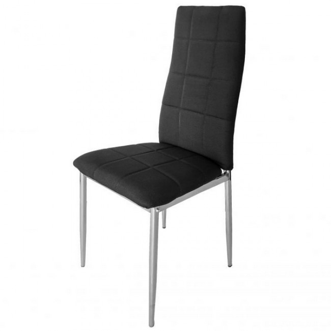 Set 4 scaune living cu design atemporal, negru, F261FC