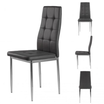 Set de 4 scaune pentru living room, gri, DC858-4 Set de 4 scaune pentru living room, gri, DC858-4