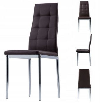 Set 4 scaune living si salon cina, maro, DC858 Set 4 scaune living si salon cina, maro, DC858