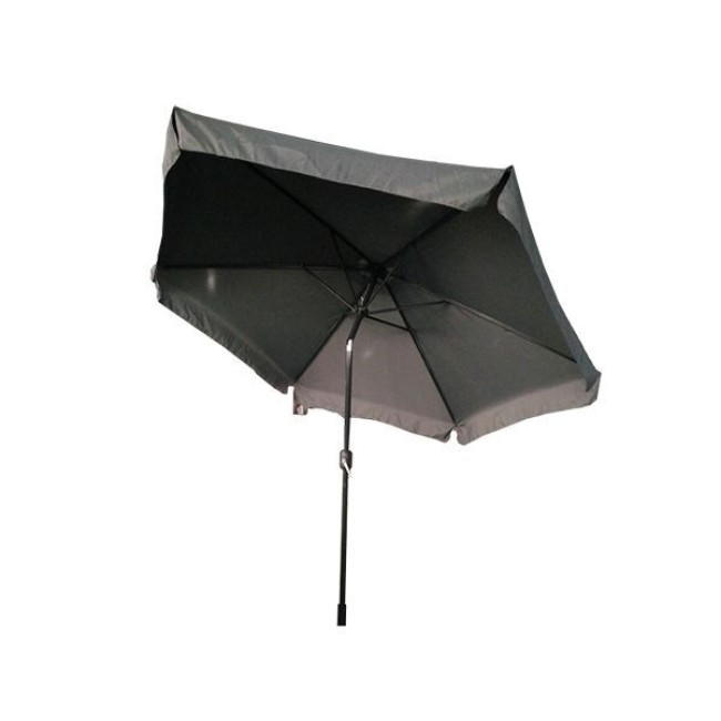 Umbrela de soare cu buton, 300 cm, gri inchis