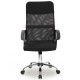 Scaun de birou ergonomic, rotativ, negru cu crom 8267