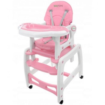 Scaun de masa 3 in 1 Ecotoys HC-223 Roz Scaun de masa 3 in 1 Ecotoys HC-223 Roz