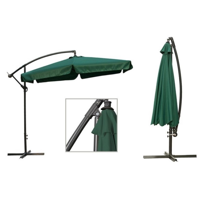 Umbrela pliabila de exterior Modernhome, 350 cm, verde