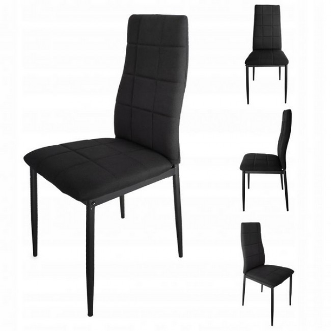 Set din 4 scaune pentru cina ModernHome F261FP, pentru living sau, negru