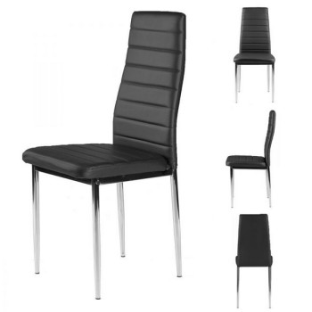 Set de 4 scaune living room ModernHome, Negru F261C Set de 4 scaune living room ModernHome, Negru F261C