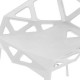 Set 4 scaune ModernHome PC-015, cu model modern, geometric, alb