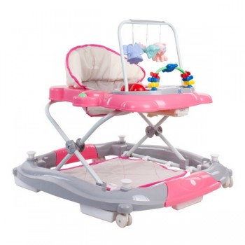 Premergator Sun Baby Pisicuta 021 cu functie de balansoar - Pink Grey Premergator Sun Baby Pisicuta 021 cu functie de balansoar - Pink Grey