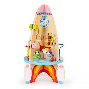Racheta educationala din lemn 8 in 1 Ecotoys TL88037 Racheta educationala din lemn 8 in 1 Ecotoys TL88037