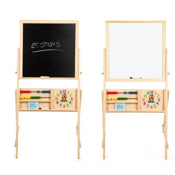 Tabla educationala din lemn cu doua fete Ecotoys 1751 Tabla educationala din lemn cu doua fete Ecotoys 1751