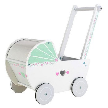 Carucior pentru papusi din lemn Ecotoys TL00019 Carucior pentru papusi din lemn Ecotoys TL00019