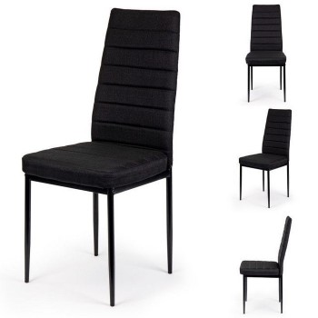 Set de 4 scaune pentru living room ModernHome KT-Y615 - Negru Set de 4 scaune pentru living room ModernHome KT-Y615 - Negru