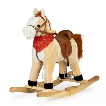 Calut balansoar cu sunete si coada in miscare Ecotoys XL-106 - Bej Calut balansoar cu sunete si coada in miscare Ecotoys XL-106 - Bej