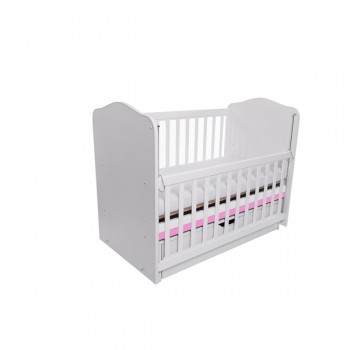 Patut VESSANTI Como Balansoar culisant - Alb cu Roz + Saltea cocos confort 120 x 60 x 12 cm Patut VESSANTI Como Balansoar culisant - Alb cu Roz + Saltea cocos confort 120 x 60 x 12 cm