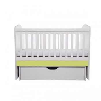 Patut VESSANTI Como Balansoar - Alb cu Verde + Saltea cocos confort 120 x 60 x 12 cm Patut VESSANTI Como Balansoar - Alb cu Verde + Saltea cocos confort 120 x 60 x 12 cm