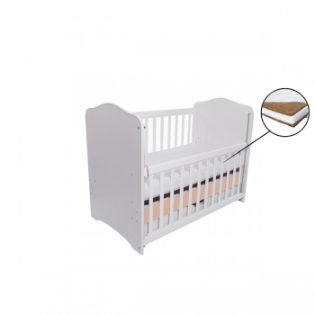 Patut VESSANTI Como culisant cu sertar - Alb cu Cappucino + Saltea Cocos 10 cm Patut VESSANTI Como culisant cu sertar - Alb cu Cappucino + Saltea Cocos 10 cm