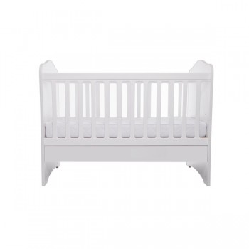 Patut VESSANTI Como fara sertar - Alb + Saltea cocos confort 120 x 60 x 12 cm Patut VESSANTI Como fara sertar - Alb + Saltea cocos confort 120 x 60 x 12 cm