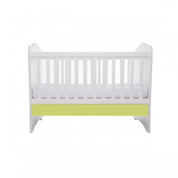 Patut VESSANTI Como fara sertar - Alb cu Verde + Saltea cocos confort 120 x 60 x 12 cm Patut VESSANTI Como fara sertar - Alb cu Verde + Saltea cocos confort 120 x 60 x 12 cm