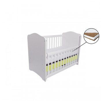 Patut VESSANTI Como culisant cu sertar - Alb cu Verde + Saltea Cocos 7 cm Patut VESSANTI Como culisant cu sertar - Alb cu Verde + Saltea Cocos 7 cm