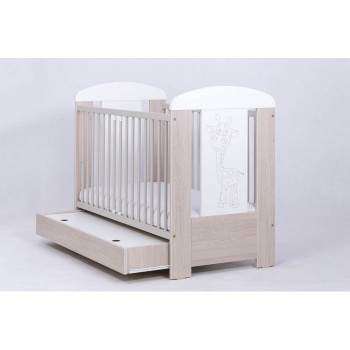 Patut Drewex Giraffe cu sertar - Natur cu Alb Patut Drewex Giraffe cu sertar - Natur cu Alb