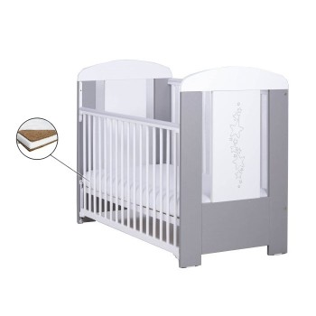 Patut Drewex Stars Culisant - Silver + Saltea Cocos 8 Cm Patut Drewex Stars Culisant - Silver + Saltea Cocos 8 Cm