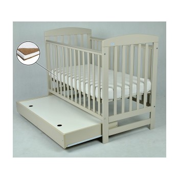 Patut Drewex Olek cu sertar - Latte + Saltea Cocos 10 Cm Patut Drewex Olek cu sertar - Latte + Saltea Cocos 10 Cm