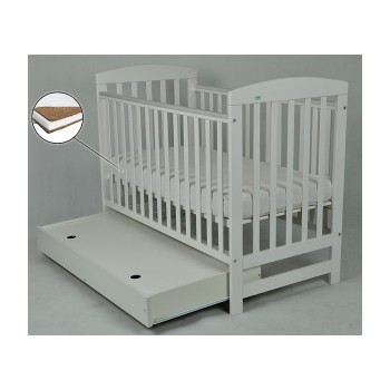 Patut Drewex Olek cu sertar - Gri + Saltea Cocos 10 Cm Patut Drewex Olek cu sertar - Gri + Saltea Cocos 10 Cm