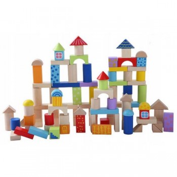 Cuburi din lemn Ecotoys (50 bucati) Cuburi din lemn Ecotoys (50 bucati)