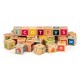 Cuburi educationale din lemn cu litere, cifre si imagini Ecotoys HM014520