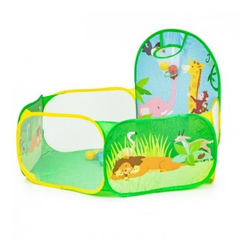 Cort de joaca Jungla cu 50 de bile multicolore Ecotoys 8114 Cort de joaca Jungla cu 50 de bile multicolore Ecotoys 8114