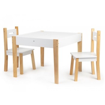 Set de masa cu doua scaune pentru copii Ecotoys OTI43 Set de masa cu doua scaune pentru copii Ecotoys OTI43