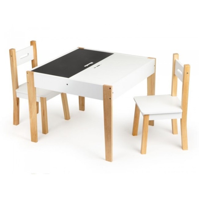 Set de masa cu doua scaune pentru copii Ecotoys OTI43