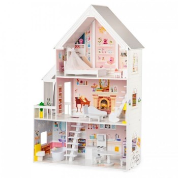 Casuta de papusi din lemn XXL Ecotoys 4127 Casuta de papusi din lemn XXL Ecotoys 4127