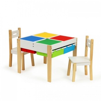 Set de masa cu doua scaune pentru copii Ecotoys XKF002 Set de masa cu doua scaune pentru copii Ecotoys XKF002