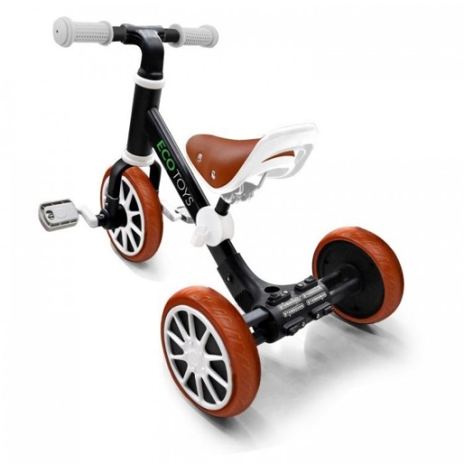 Bicicleta de echilibru 3 in 1 cu pedale pentru copii Ecotoys LC-V1322 - Negru