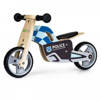 Bicicleta de echilibru din lemn cu roti EVA Ecotoys LC-V1330 - Politie Bicicleta de echilibru din lemn cu roti EVA Ecotoys LC-V1330 - Politie