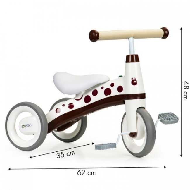 Tricicleta cu pedale Ecotoys LC-V1850 - Alb