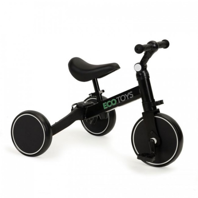Tricicleta 4 in 1 cu pedale detasabile, Ecotoys YM-BB-6 - Negru